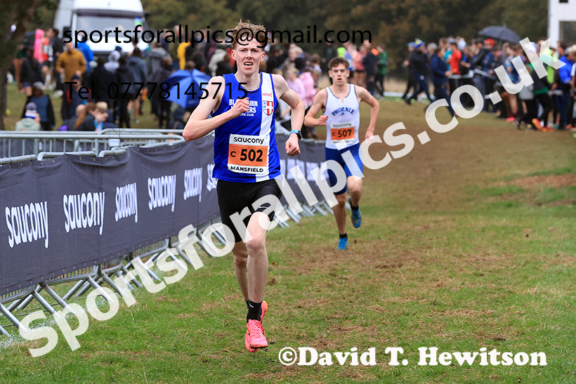 Junior Mens 2024 National Cross Country Relays, Berry Hill Park, Mansfield.   Photo: David T. Hewitson/Sports for All Pics
